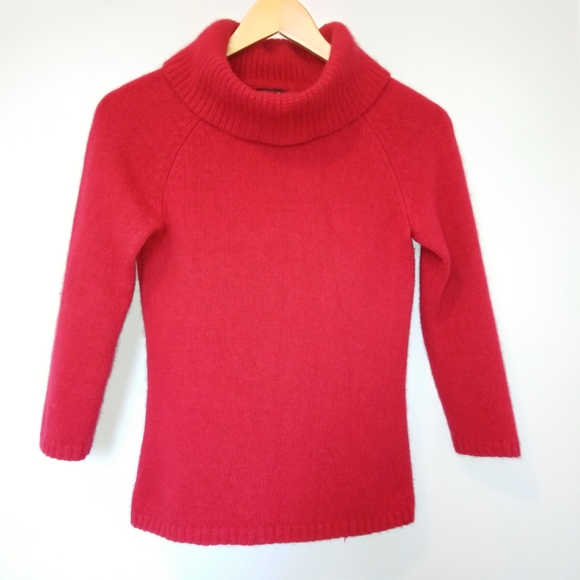 PETITE women's turtle neck long sleeve sweater - Picture 3 of 6